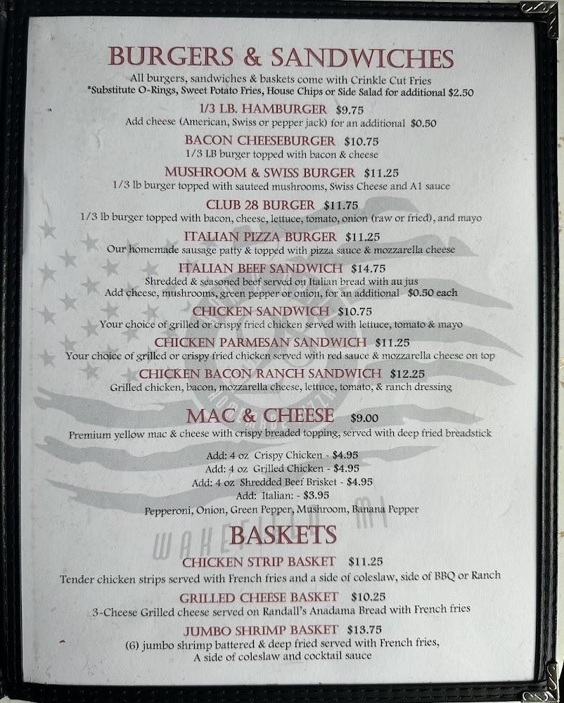 Club 28 Menu image 4